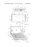 MOBILE COMMUNICATIONS DEVICE WITH SLIDABLE AND PIVOTABLE SCREEN diagram and image