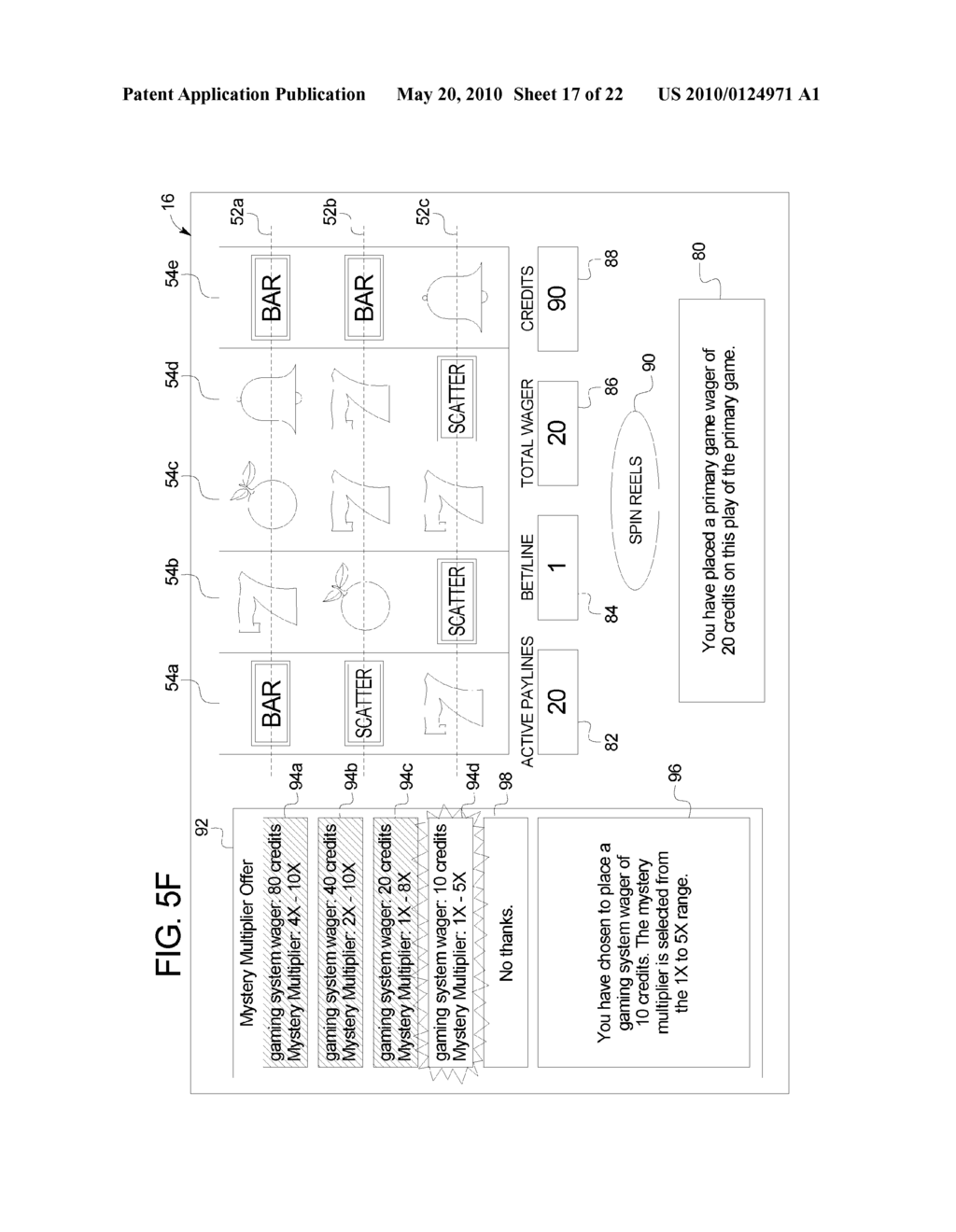 GAMING SYSTEM AND METHOD FOR ADJUSTING THE AVERAGE EXPECTED PAYBACK ASSOCIATED WITH A PLAY OF A WAGERING GAME - diagram, schematic, and image 18