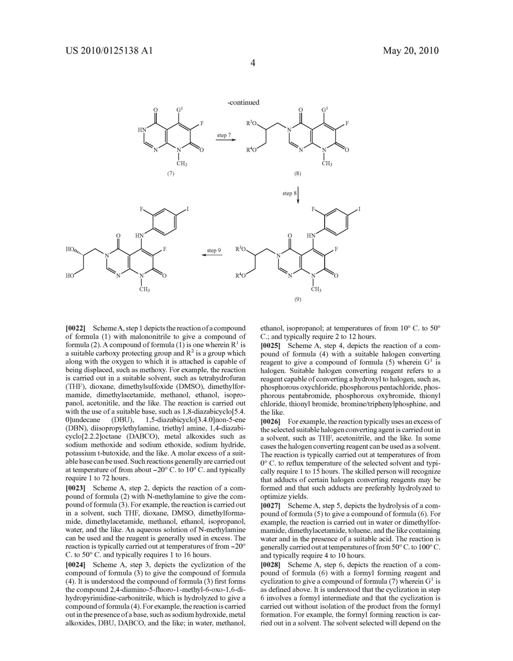PROCESS FOR MAKING (R)-3-(2,3-DIHYDROXYPROPYL)-6-FLUORO-5-(2-FLOURO-4-IODOPHENYLAMINO)-8-MET- HYLPYRIDO[2,3-d]PYRIMIDINE-4,7(3H,8H)-DIONE AND INTERMEDIATES THEREOF - diagram, schematic, and image 05