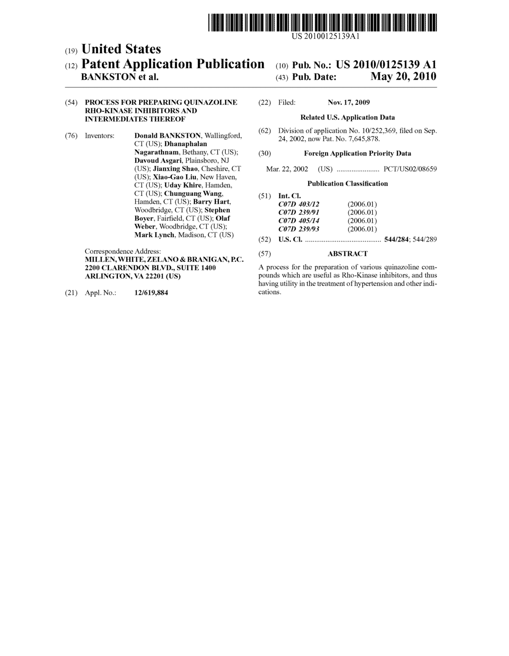 PROCESS FOR PREPARING QUINAZOLINE RHO-KINASE INHIBITORS AND INTERMEDIATES THEREOF - diagram, schematic, and image 01