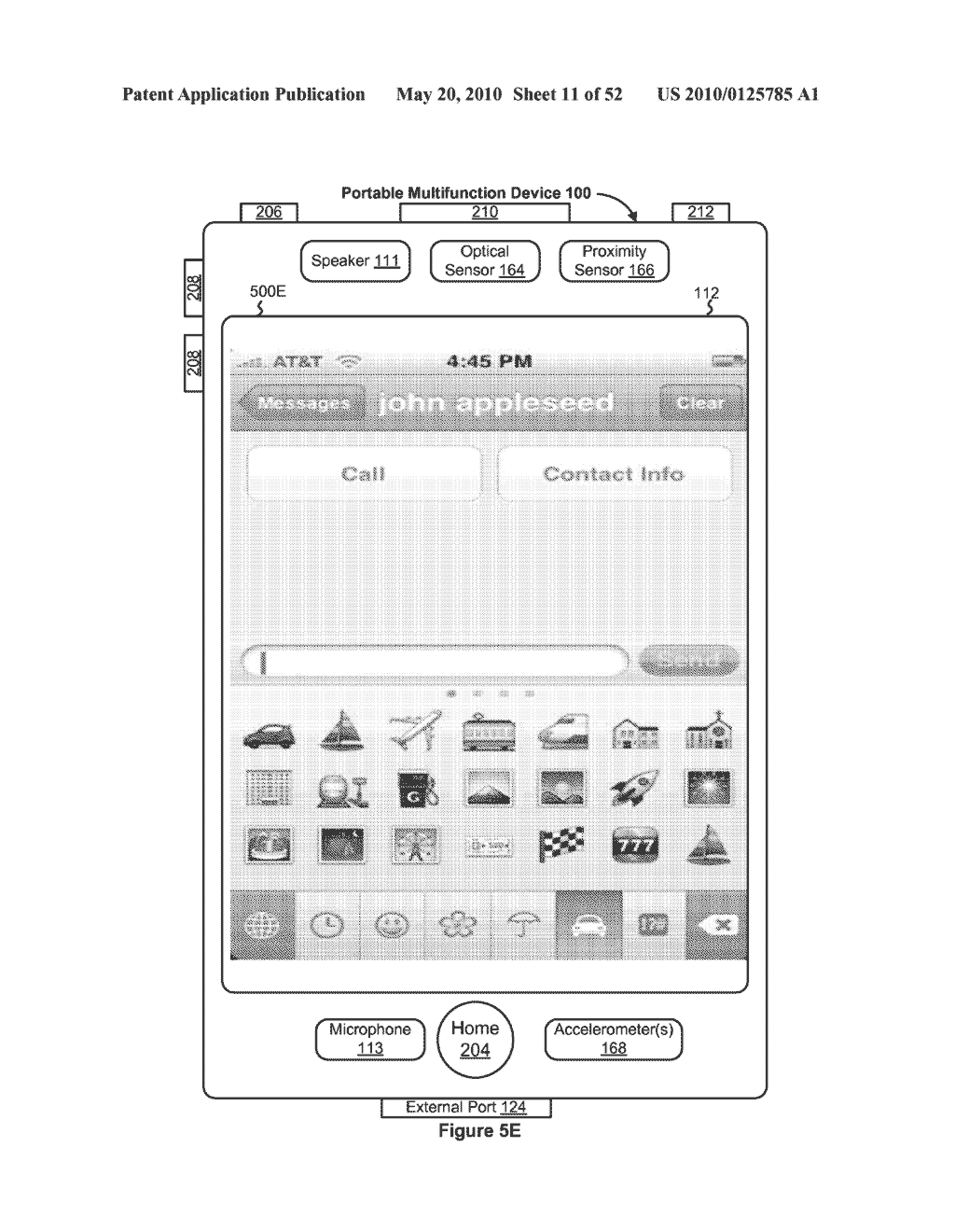 Portable Touch Screen Device, Method, and Graphical User Interface for Using Emoji Characters While in a Locked Mode - diagram, schematic, and image 12