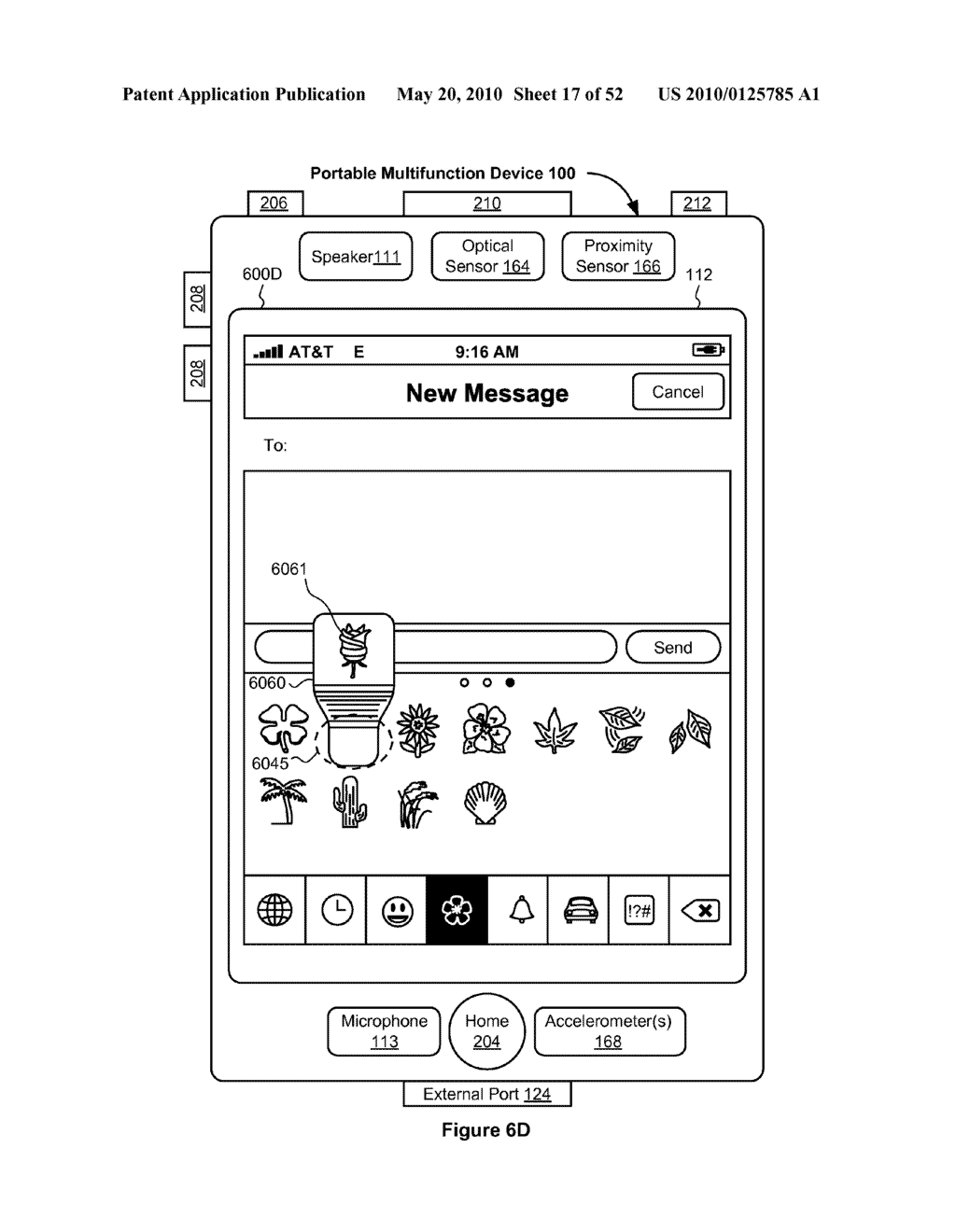 Portable Touch Screen Device, Method, and Graphical User Interface for Using Emoji Characters While in a Locked Mode - diagram, schematic, and image 18