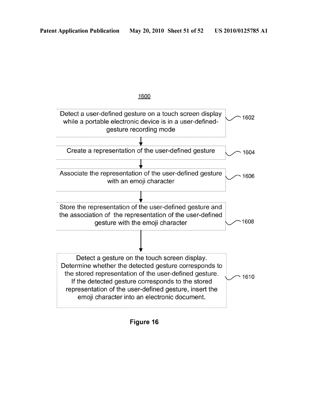 Portable Touch Screen Device, Method, and Graphical User Interface for Using Emoji Characters While in a Locked Mode - diagram, schematic, and image 52