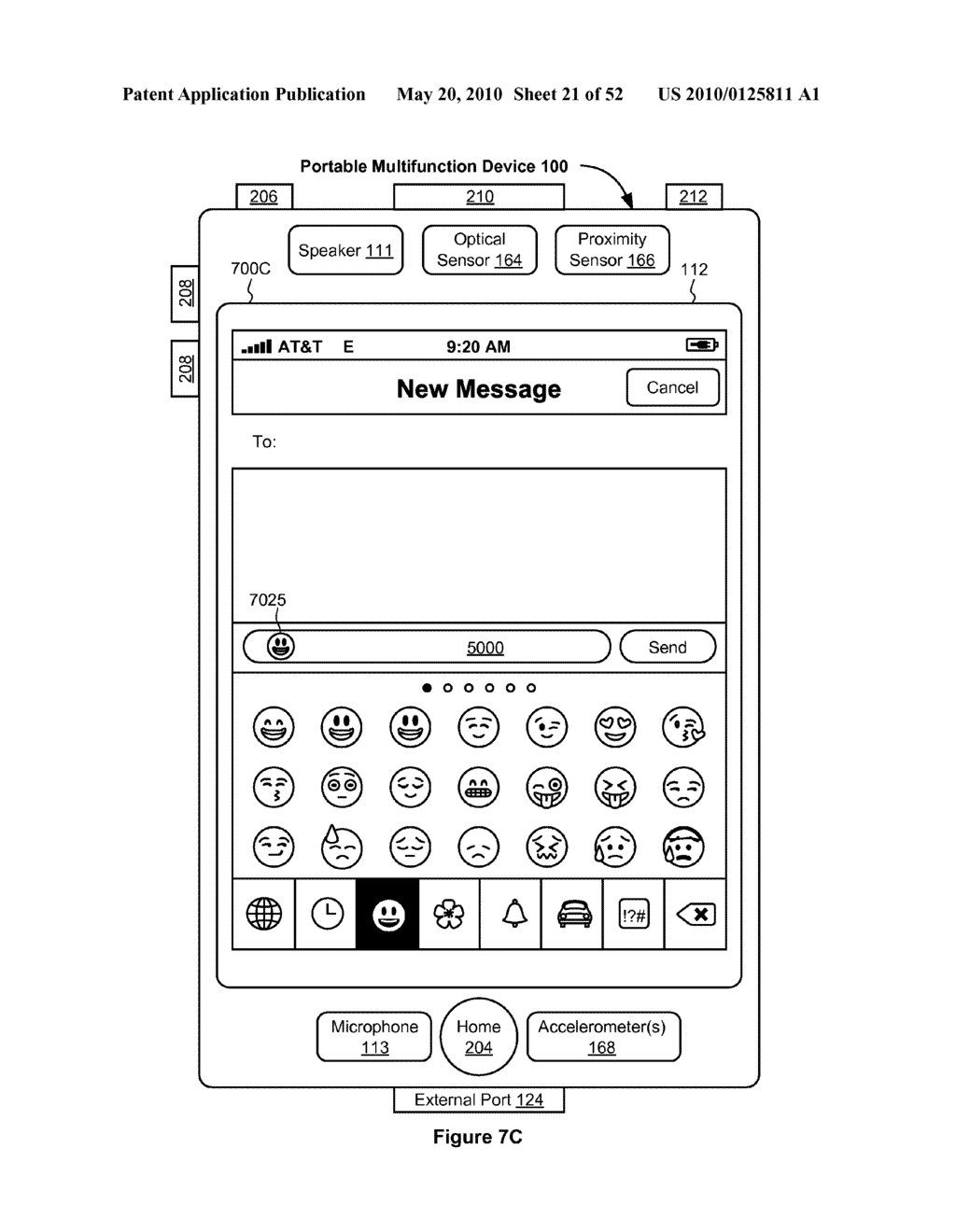 Portable Touch Screen Device, Method, and Graphical User Interface for Entering and Using Emoji Characters - diagram, schematic, and image 22