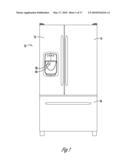 REFRIGERATOR WITH CEILING MOUNTED WATER SYSTEM diagram and image