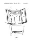 REFRIGERATOR WITH CEILING MOUNTED WATER SYSTEM diagram and image