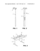 Height adjustable table diagram and image