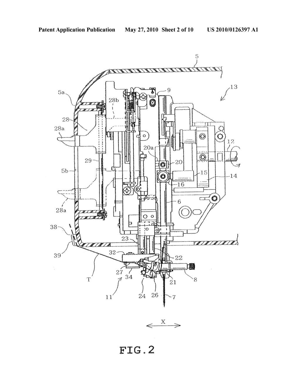 Sewing machine - diagram, schematic, and image 03