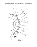 Safety switch device for rotary milking parlor diagram and image