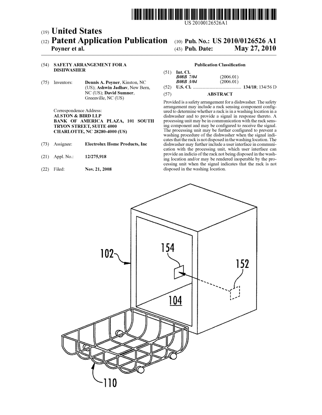 Safety arrangement for a dishwasher - diagram, schematic, and image 01