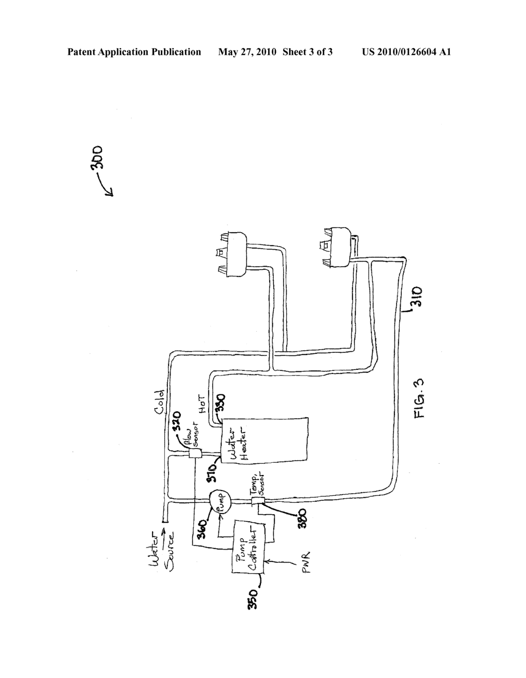 System and Method for On Demand Hot Water Distribution - diagram, schematic, and image 04