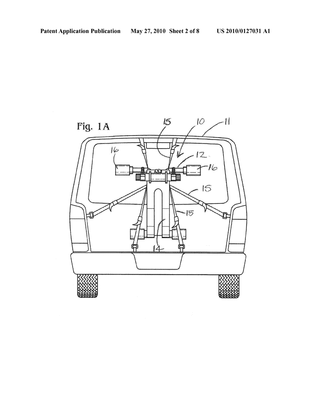 COORDINATED ADJUSTABLE TRUNK RACK FOR CARRYING BICYCLES - diagram, schematic, and image 03