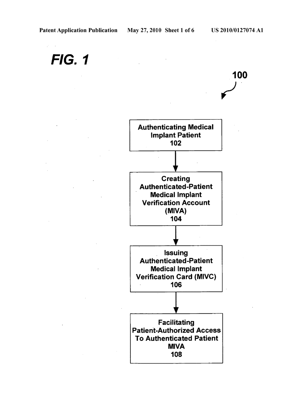 Method and equipment configured for verifying presence of a medical implant within a patient - diagram, schematic, and image 02