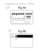 Auto-sequencing financial payment display card diagram and image