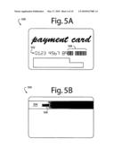 Auto-sequencing financial payment display card diagram and image