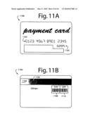 Auto-sequencing financial payment display card diagram and image