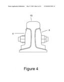 Rail joint bar with transferred load diagram and image