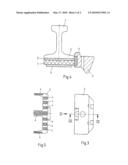 Device for positionally securing and guiding rails for railway tracks diagram and image