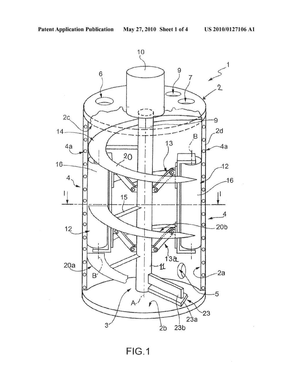 MIXING MACHINE FOR HOMOGENISING A LIQUID MIXTURE CONTAINING BITUMEN WITH SOLID GRANULES - diagram, schematic, and image 02