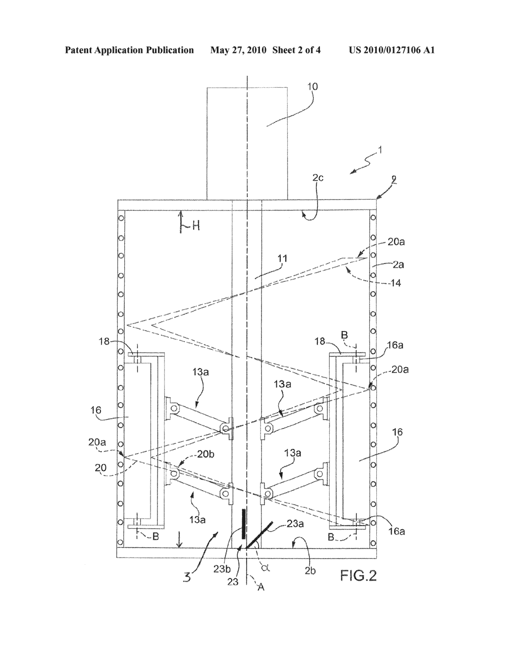 MIXING MACHINE FOR HOMOGENISING A LIQUID MIXTURE CONTAINING BITUMEN WITH SOLID GRANULES - diagram, schematic, and image 03