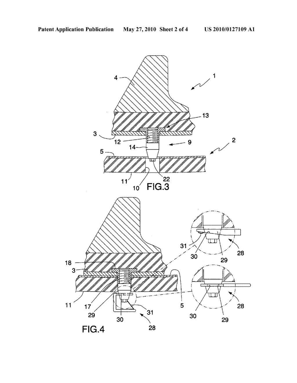 WEAR LINING ELEMENT AND AN ARRANGEMENT FOR THE ATTACHMENT OF SUCH - diagram, schematic, and image 03