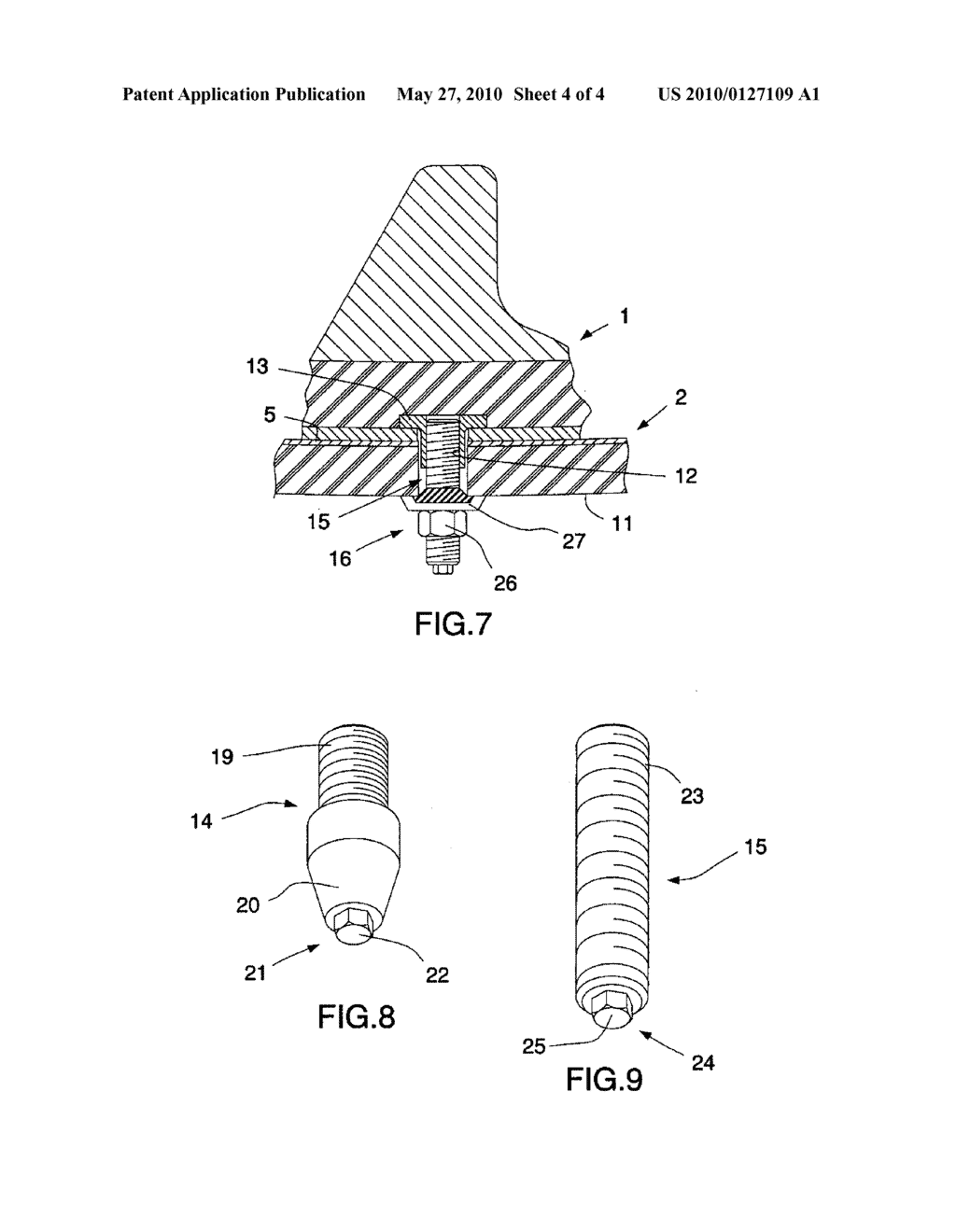 WEAR LINING ELEMENT AND AN ARRANGEMENT FOR THE ATTACHMENT OF SUCH - diagram, schematic, and image 05