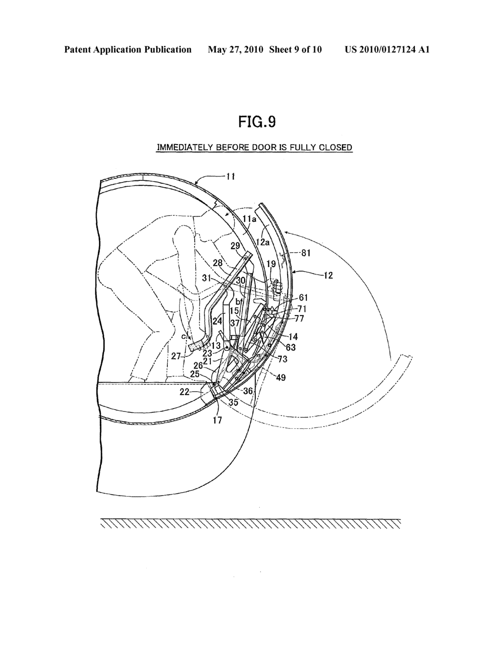 DOOR OPENING AND CLOSING APPARATUS FOR AIRCRAFT - diagram, schematic, and image 10