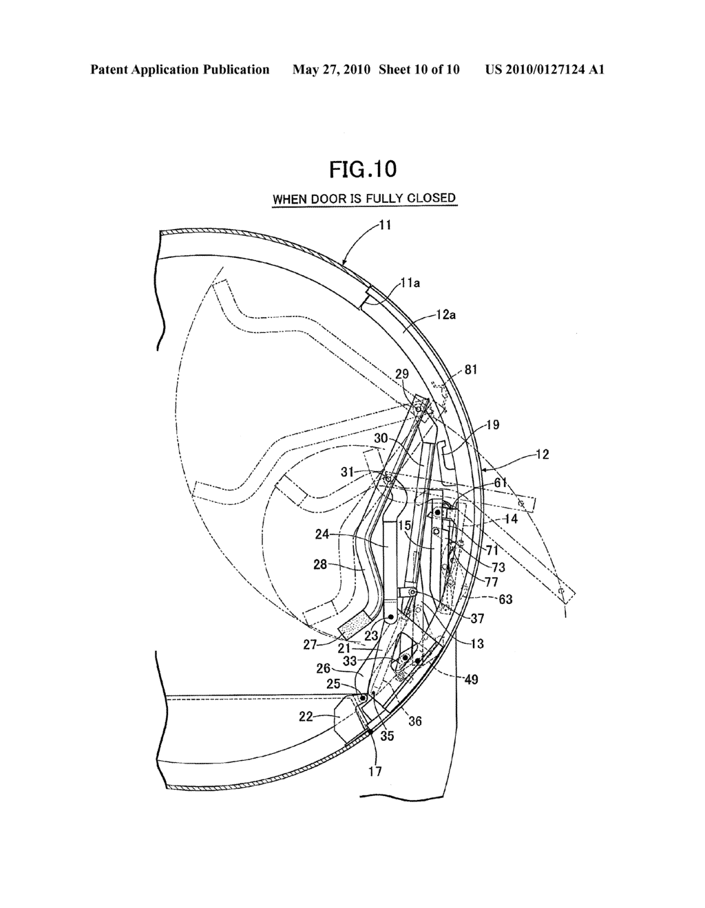 DOOR OPENING AND CLOSING APPARATUS FOR AIRCRAFT - diagram, schematic, and image 11