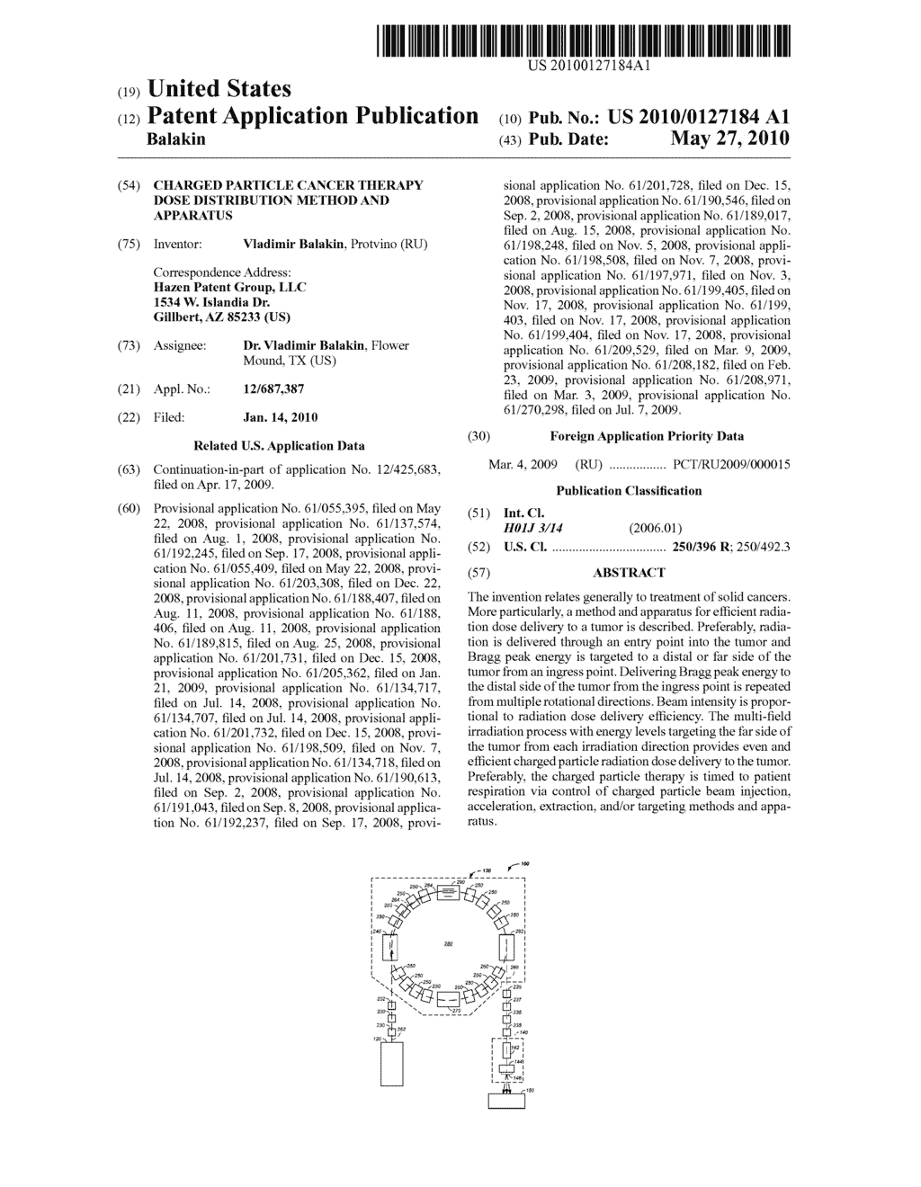 CHARGED PARTICLE CANCER THERAPY DOSE DISTRIBUTION METHOD AND APPARATUS - diagram, schematic, and image 01