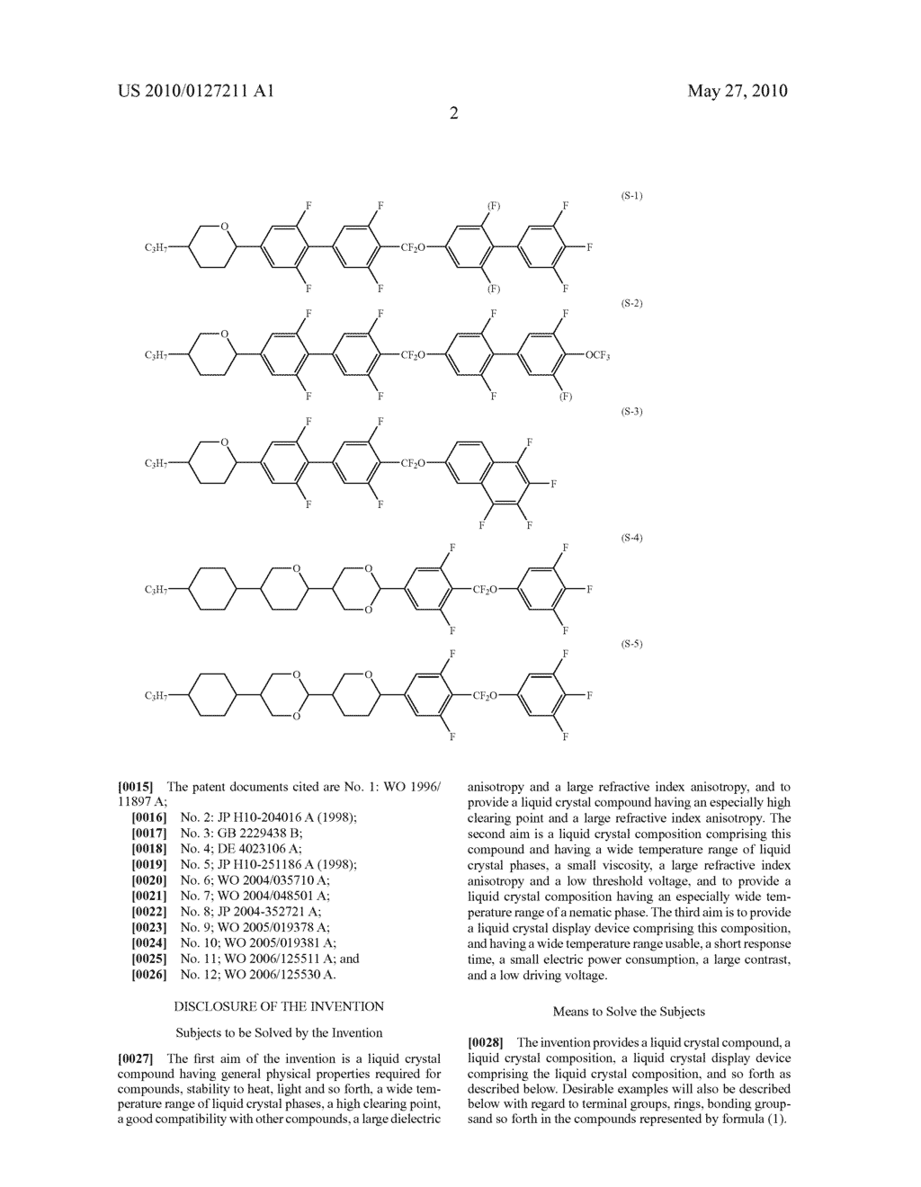FIVE-RING LIQUID CRYSTAL COMPOUND HAVING CF20 BONDING GROUP, LIQUID CRYSTAL COMPOSITION, AND LIQUID CRYSTAL DISPLAY DEVICE - diagram, schematic, and image 03