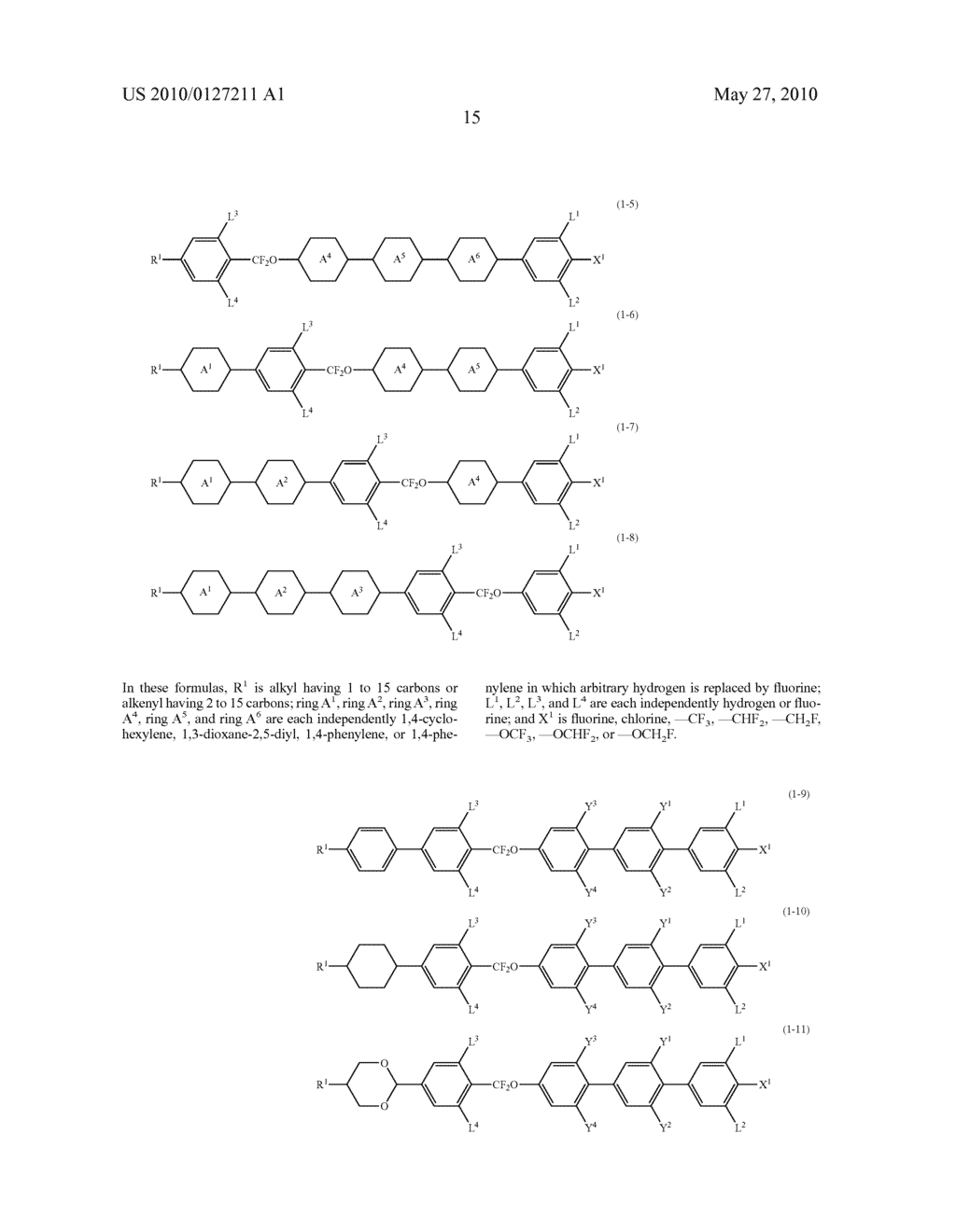 FIVE-RING LIQUID CRYSTAL COMPOUND HAVING CF20 BONDING GROUP, LIQUID CRYSTAL COMPOSITION, AND LIQUID CRYSTAL DISPLAY DEVICE - diagram, schematic, and image 16