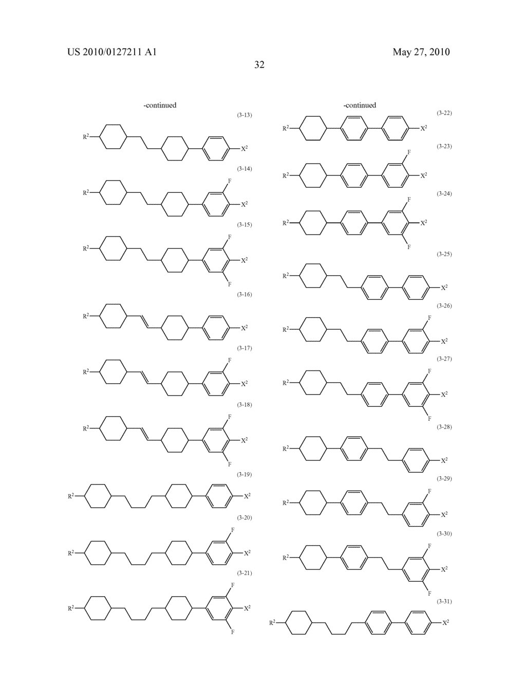 FIVE-RING LIQUID CRYSTAL COMPOUND HAVING CF20 BONDING GROUP, LIQUID CRYSTAL COMPOSITION, AND LIQUID CRYSTAL DISPLAY DEVICE - diagram, schematic, and image 33