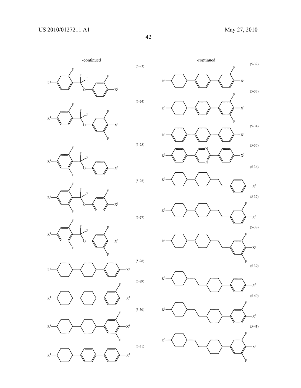 FIVE-RING LIQUID CRYSTAL COMPOUND HAVING CF20 BONDING GROUP, LIQUID CRYSTAL COMPOSITION, AND LIQUID CRYSTAL DISPLAY DEVICE - diagram, schematic, and image 43