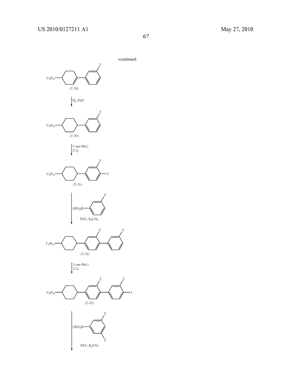 FIVE-RING LIQUID CRYSTAL COMPOUND HAVING CF20 BONDING GROUP, LIQUID CRYSTAL COMPOSITION, AND LIQUID CRYSTAL DISPLAY DEVICE - diagram, schematic, and image 68