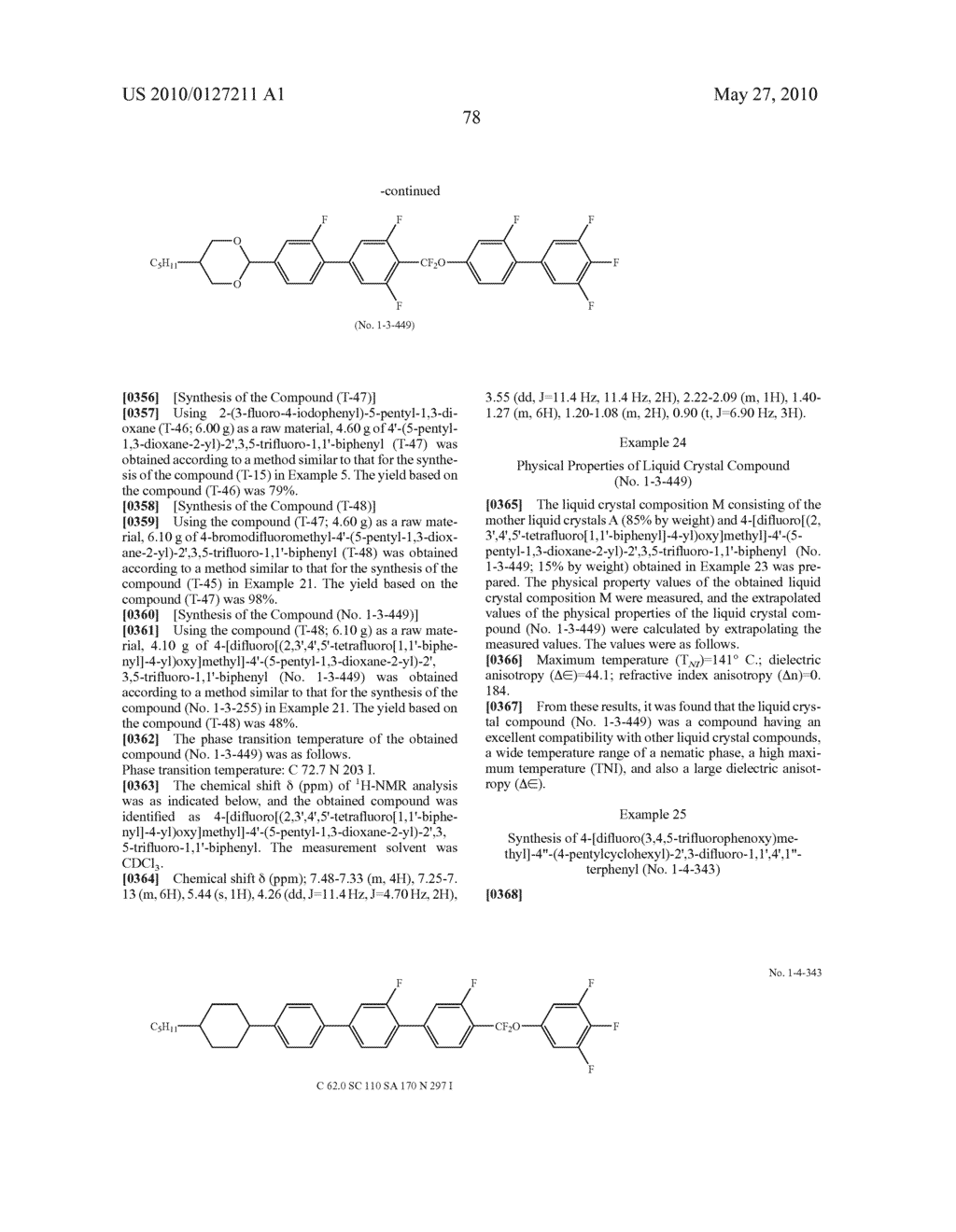 FIVE-RING LIQUID CRYSTAL COMPOUND HAVING CF20 BONDING GROUP, LIQUID CRYSTAL COMPOSITION, AND LIQUID CRYSTAL DISPLAY DEVICE - diagram, schematic, and image 79