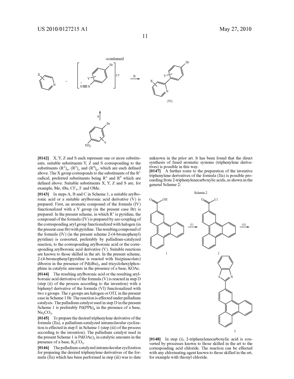 NOVEL ORGANOMETALLIC COMPLEXES WHICH EMIT IN THE RED TO GREEN SPECTRAL REGION AND THEIR USE IN OLEDS - diagram, schematic, and image 12