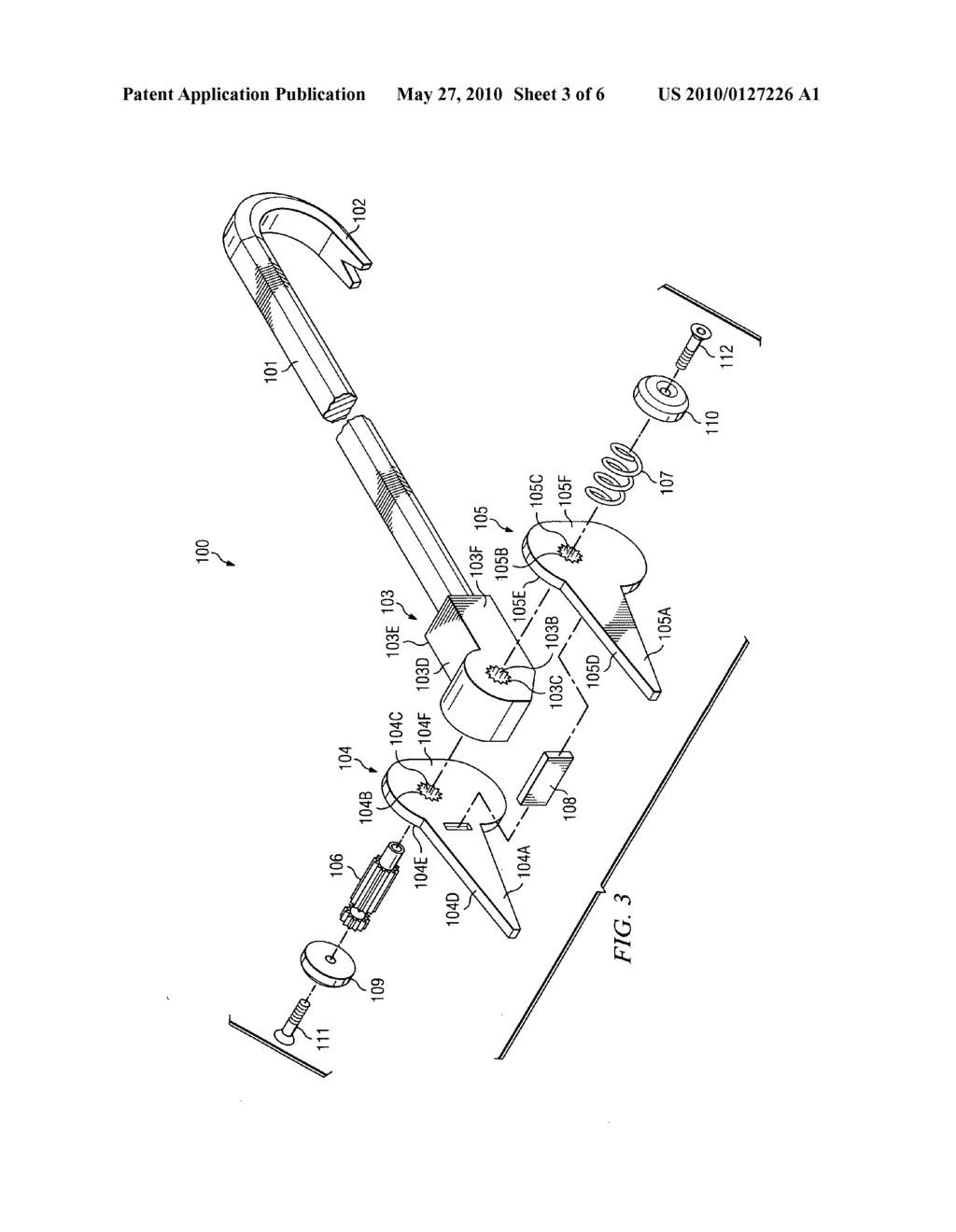 Pry bar with adjustable and lockable arms - diagram, schematic, and image 04