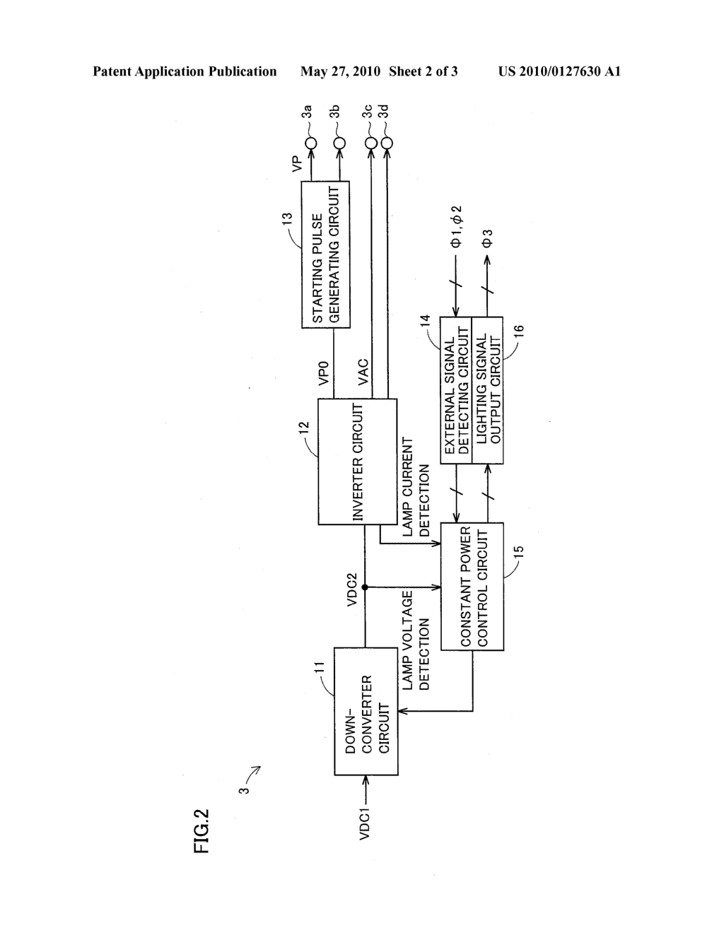 LAMP LIGHTING DEVICE AND PROJECTOR TYPE PICTURE DISPLAY DEVICE USING SAME - diagram, schematic, and image 03