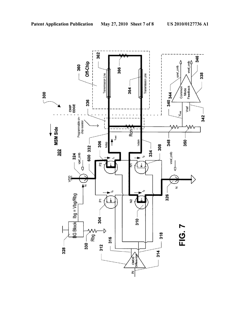 LOW VOLTAGE DIFFERENTIAL SIGNALING DRIVER WITH PROGRAMMABLE ON-CHIP RESISTOR TERMINATION - diagram, schematic, and image 08