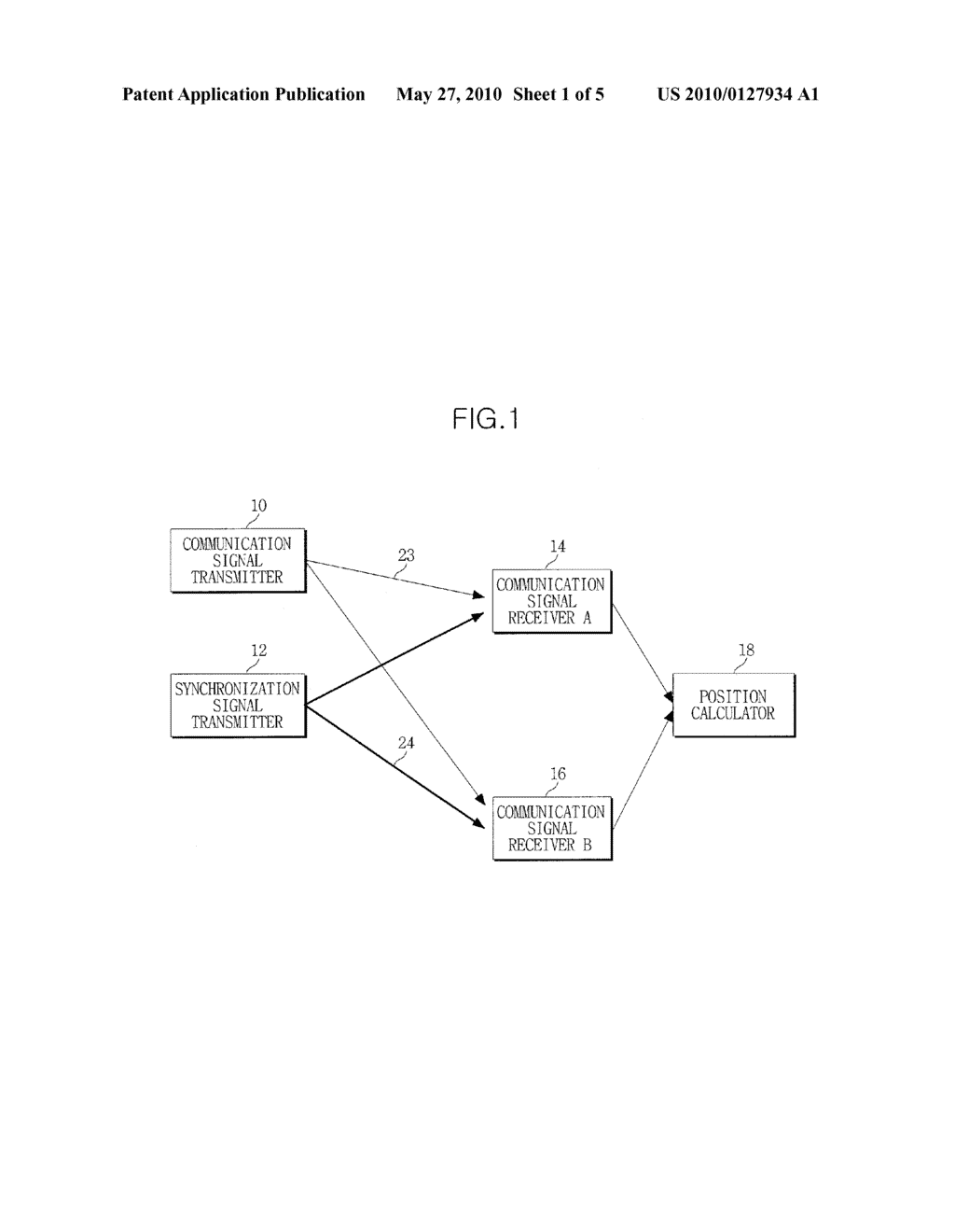 POSITIONING SYSTEM, COMMUNICATION SIGNAL RECEIVER FOR POSITIONING SYSTEM, AND POSITION CALCULATION METHOD - diagram, schematic, and image 02