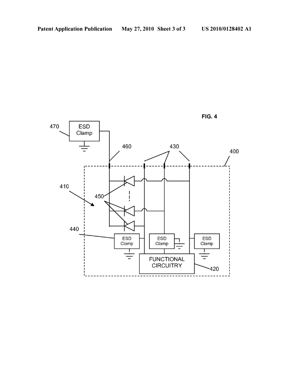 INTEGRATED CIRCUIT, ELECTRONIC DEVICE AND ESD PROTECTION THEREFOR - diagram, schematic, and image 04