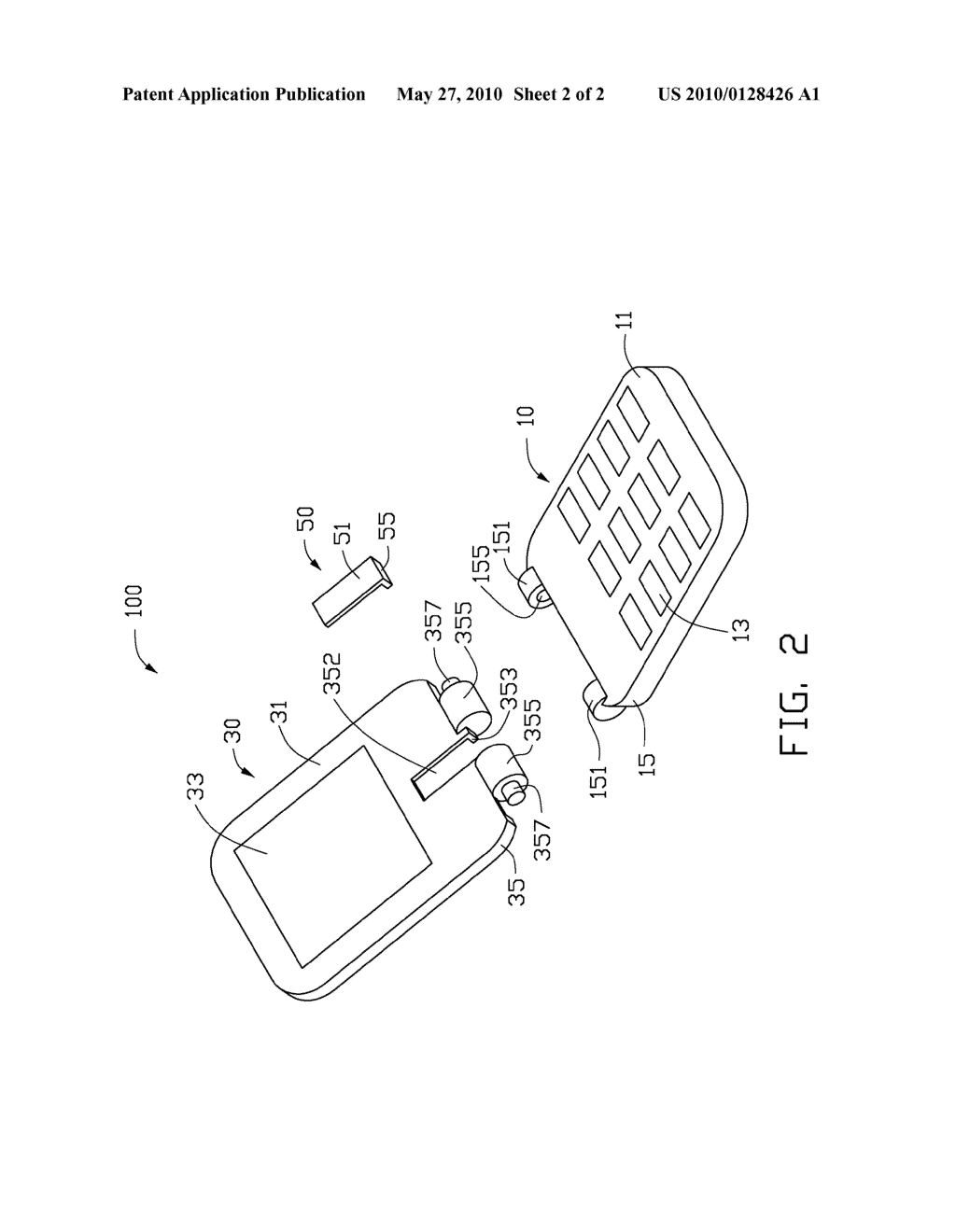 FLIP TYPE PORTABLE ELECTRONIC DEVICE - diagram, schematic, and image 03