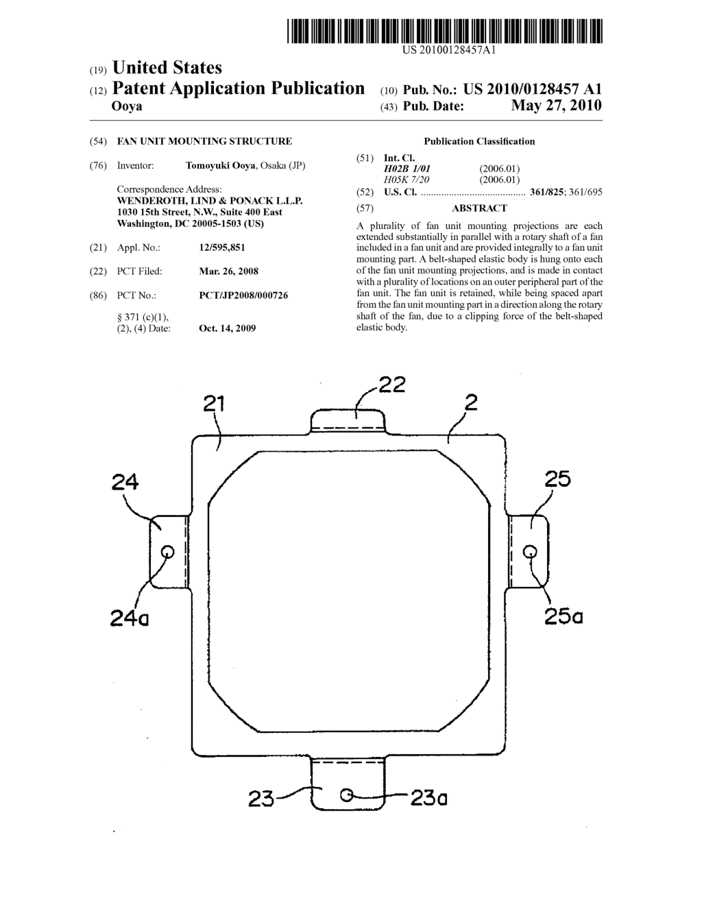 FAN UNIT MOUNTING STRUCTURE - diagram, schematic, and image 01