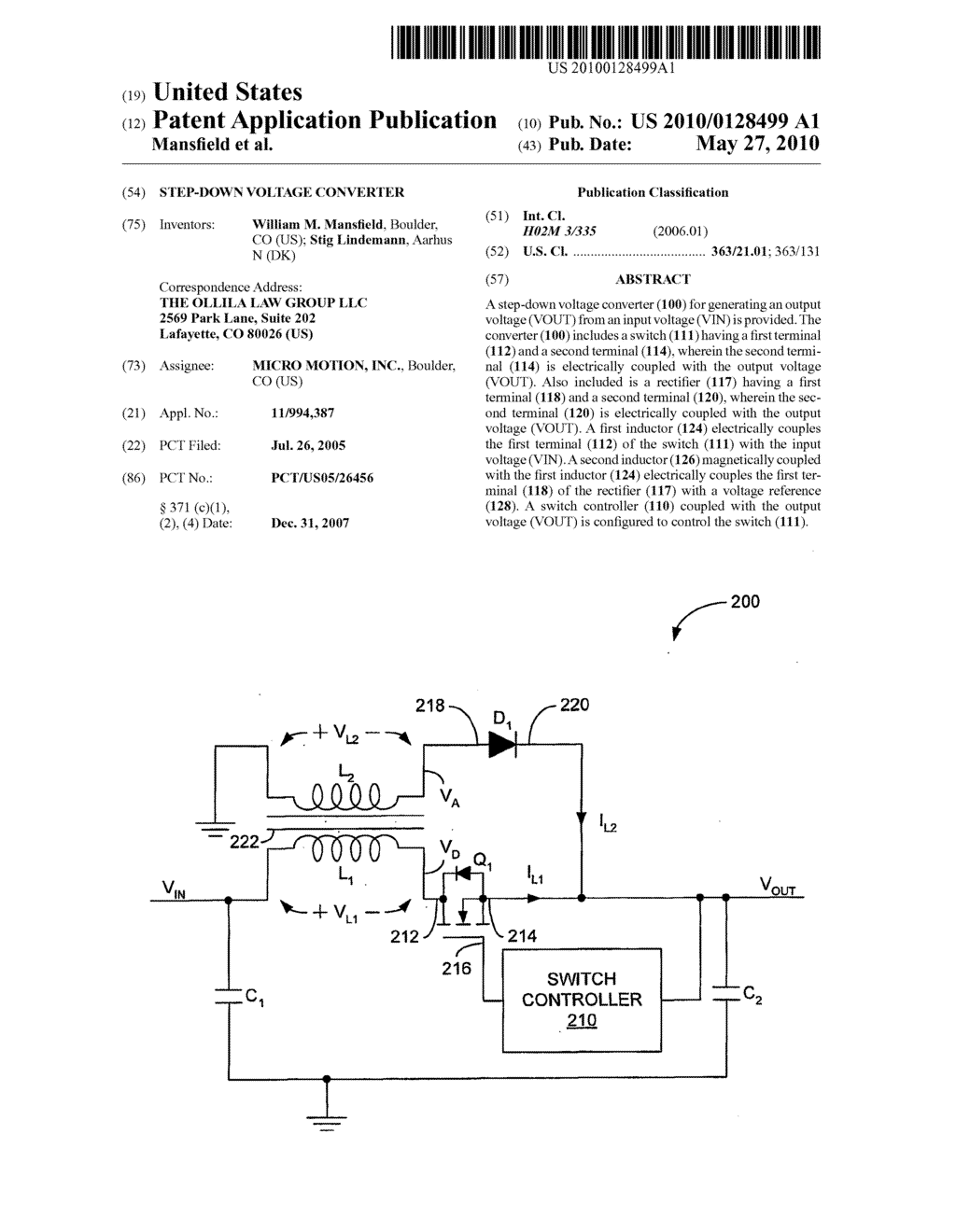 STEP-DOWN VOLTAGE CONVERTER - diagram, schematic, and image 01