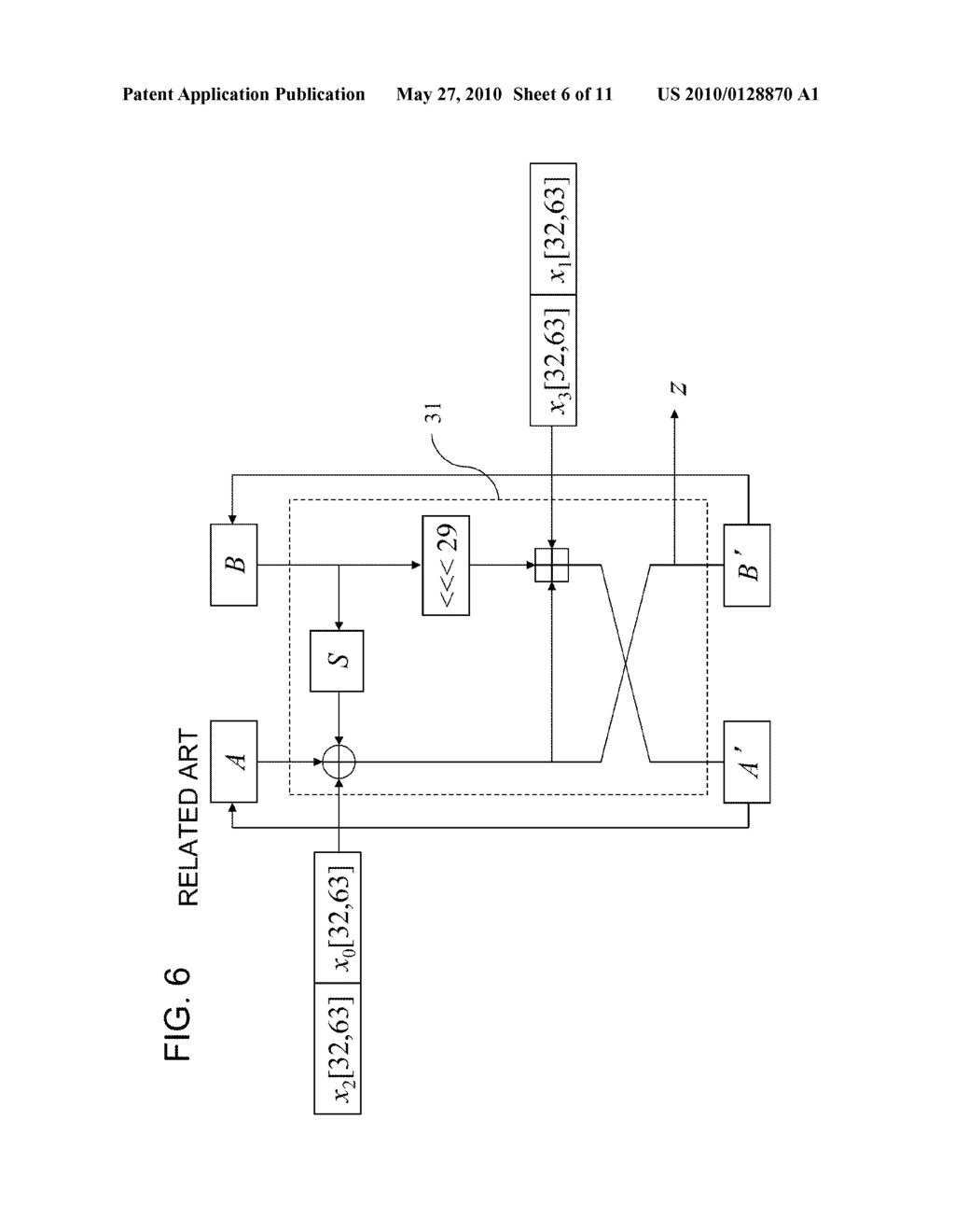 PSEUDO-RANDOM NUMBER GENERATION DEVICE, PROGRAM, AND METHOD FOR STREAM ENCODING - diagram, schematic, and image 07