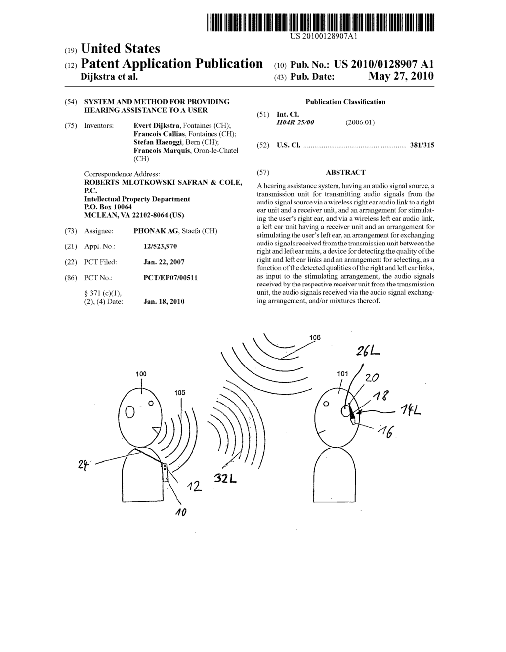 SYSTEM AND METHOD FOR PROVIDING HEARING ASSISTANCE TO A USER - diagram, schematic, and image 01