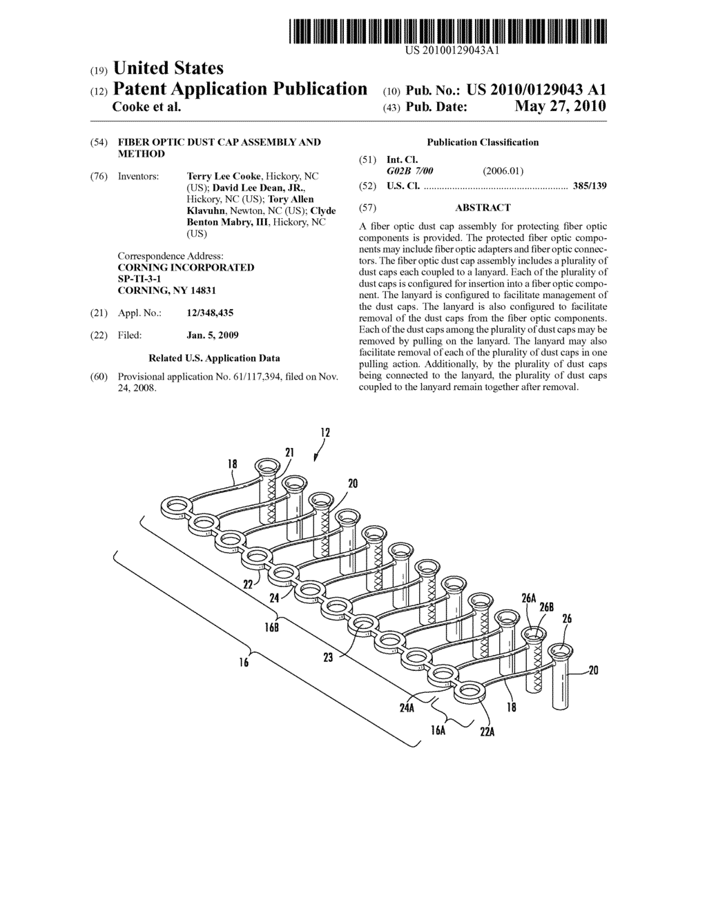 FIBER OPTIC DUST CAP ASSEMBLY AND METHOD - diagram, schematic, and image 01