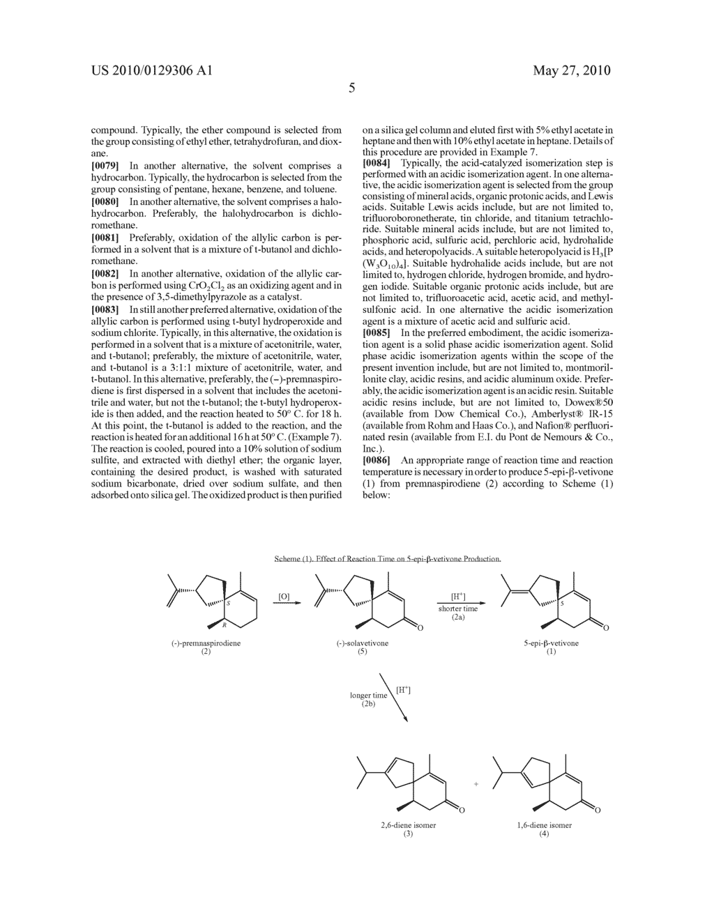 NOVEL FRAGRANCE AND METHODS FOR PRODUCTION OF 5-EPI-BETA-VETIVONE, 2-ISOPROPYL-6,10-DIMETHYL-SPIRO[4.5]DECA-2,6-DIEN-8-ONE, AND 2-ISOPROPYL-6,10-DIMETHYL-SPIRO[4.5]DECA-1,6-DIEN-8-ONE - diagram, schematic, and image 12
