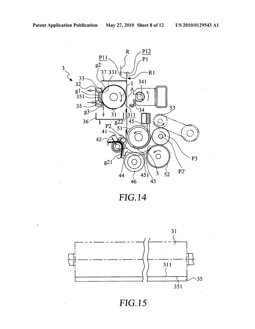 Gluing mechanism incorporating notched glue scraper for use in winding web material and method thereof - diagram, schematic, and image 09