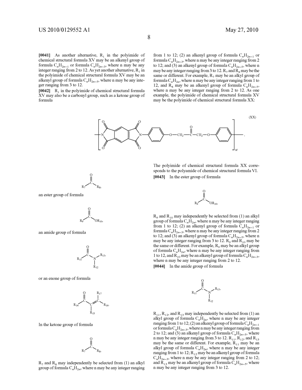 LOW VISCOSITY POLYMERIC PRINTING SOLUTIONS AND ELECTRONIC COMPONENTS BEARING POLYIMIDE BASED UPON THE LOW VISCOSITY POLYMERIC PRINTING SOLUTIONS - diagram, schematic, and image 10